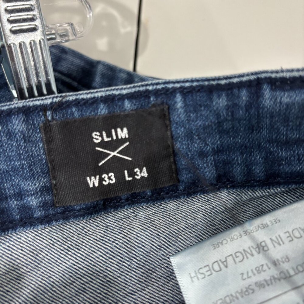 Men's Ring of Fire Blue Slim Jeans Size 33 x 34 (Flawed) - Picture 5 of 5